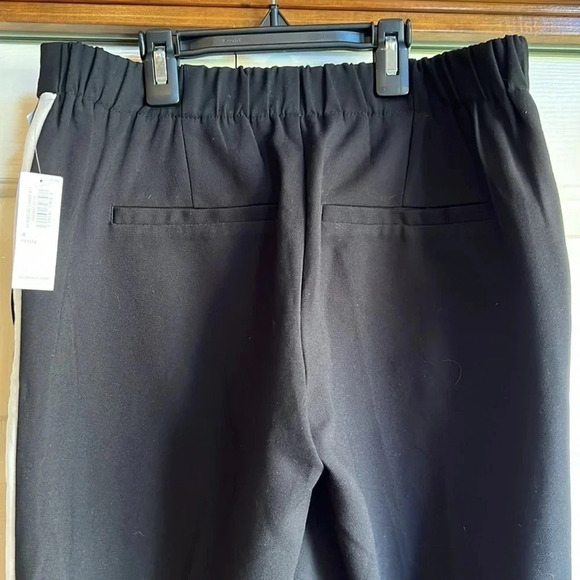 NWT Old Navy Black Jack Stripe Pull On Straight Leg pants women’s size 4P - Picture 8 of 12